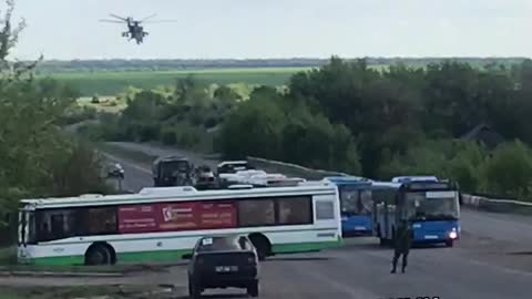 Ukraine War - Departure of a column of buses with captured Ukrainian prisoners