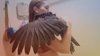 Showering with a Parrot