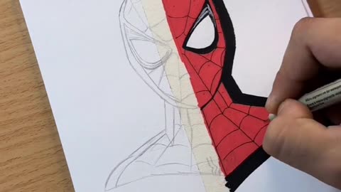 Spider man drawing. please give me some likes