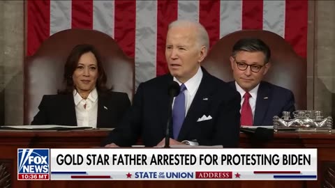 0:17 / 2:39 Gold Star father arrested after shouting 'Abbey Gate!' at Biden during SOTU