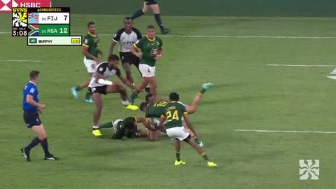 Rugby Sevens Highlights Quarter Finals_Fiji vs South Africa Perth 2024
