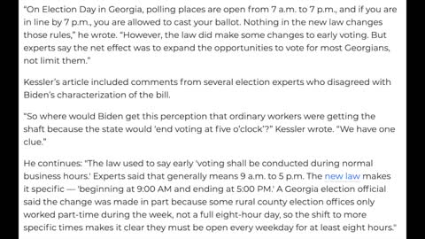 Biden Lies About Georgia Law Changes