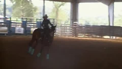 Morgan and Molly (Red Little Flashy) 1st rodeo May 31, 2014