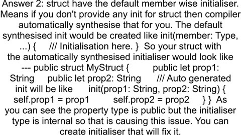 Initializer is inaccessible due to 39internal 39 protection level