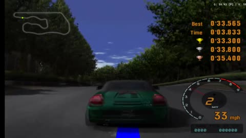 Gran Turismo 3 - License Test B-7 Gameplay(AetherSX2 HD)