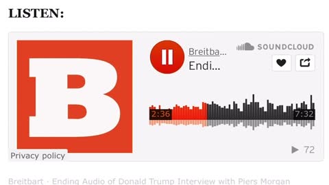 Here is the full audio provided by President Donald Trump’s team to Breitbart News.