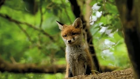 A little fox looking