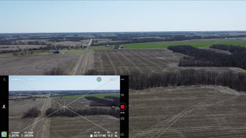 DJI Mini 2 Farmland flight w/ screen recorder inset (4k)