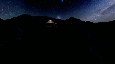 Chalet under the Milky Way