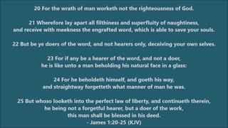 Book of James | Chapter 1 Verses 20-25 - Holy Bible (KJV)