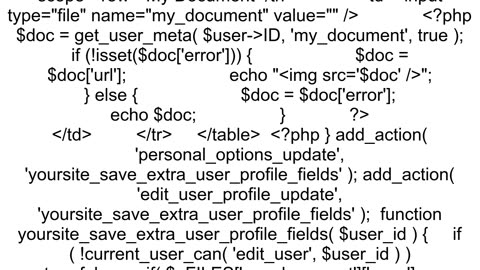 How to add custom file field to user profile in wordpress