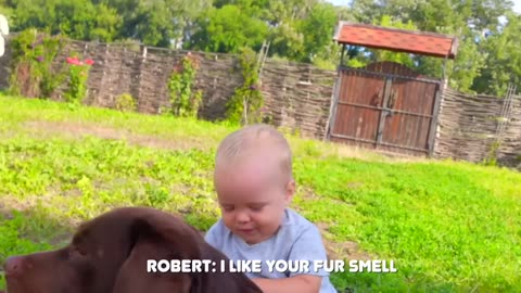 Pure Love! Baby's Sweet Labrador Retriever Hug!