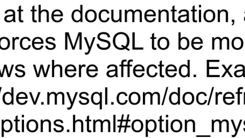 How to get number of rows affected while executing MySQL query from bash