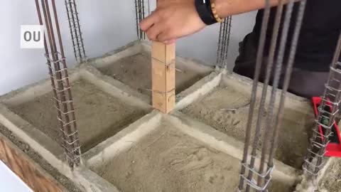 The Building Of Weighing Columns In A House Model.