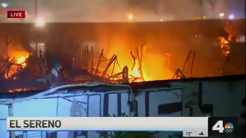 NBC LA: LAFD Uses Tech to Battle Massive Warehouse Fire in El Sereno |