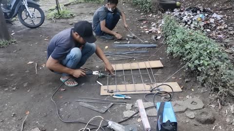 Construction of an iron frame by way of the second part las