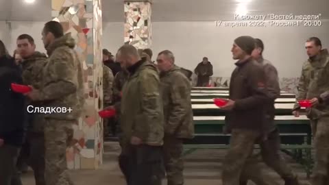 Russia feeding its Ukrainian POW's. *See Description*