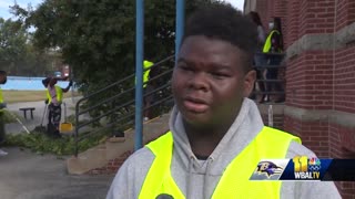 Youth Team Up to Beautify Baltimore Community