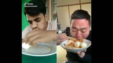 Funny Food Challange On TikTok Who will win INDIA Vs CHINA Be Me Stick_1