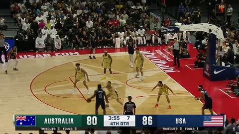 INSANE Final 5 Minutes of Team USA vs Australia Showcase Olympics Warm-up