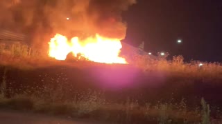 Car Erupts into Flames