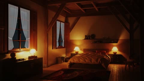 Bedroom Rainy Night Ambiance