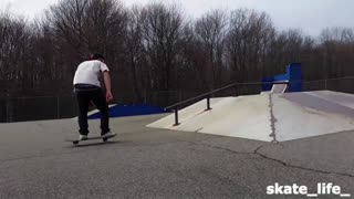 Skate park ramp head slam