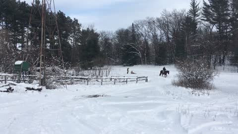 Sledding with Morgan