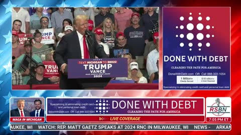 LIVE: President Donald J. Trump Speaks at Major Trump/Vance Rally in Grand Rapids, MI -7/20/24