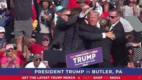 President Trump Raises Fist in Victory