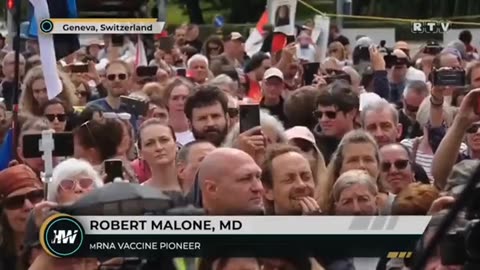 Discorso del Dr. Robert Malone a Ginevra durante una manifestazione