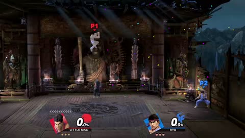 Little Mac vs Ryu on Mishima Dojo (Super Smash Bros Ultimate)
