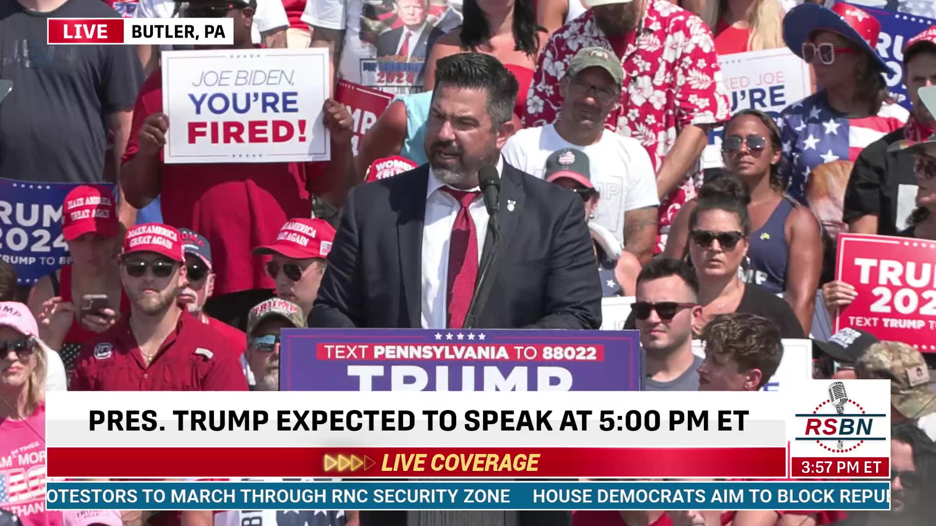 WATCH: Sean Parnell Speaks at Trump Rally in Butler, Pennsylvania - 7/13/24