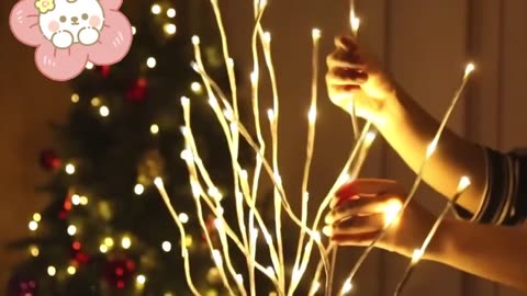 white birch branch light led festive lights