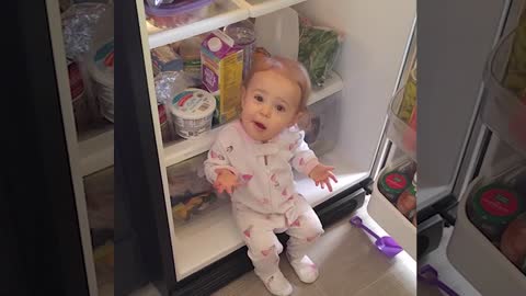 What Happens When Babies Open The Fridge | Funny baby video