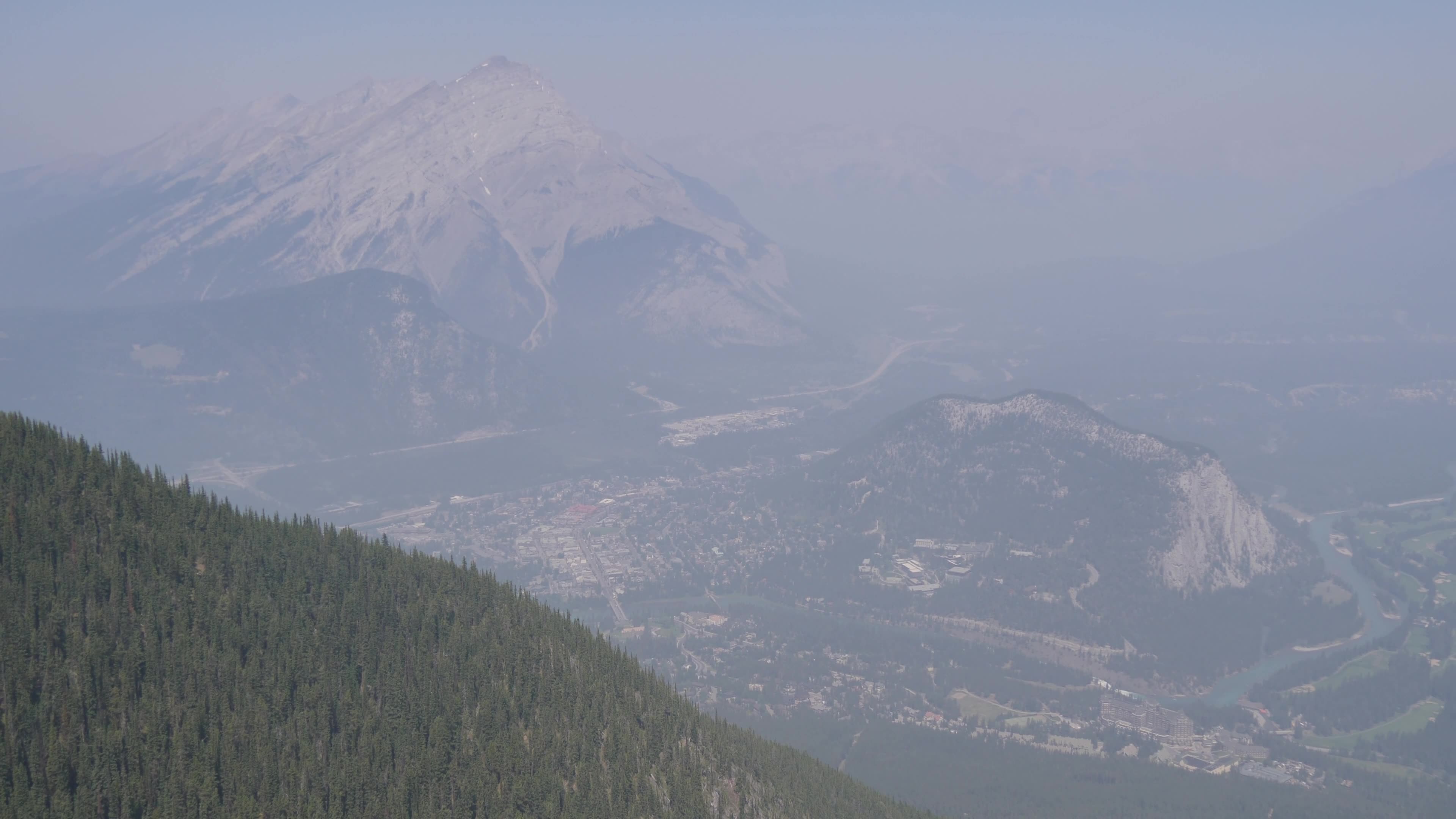 Banff Wildfire Smoke after Jasper Wildfire