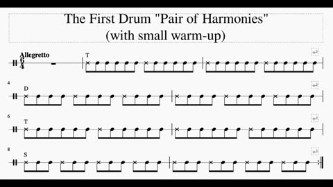 Drum "Pair of Harmonies" (with small warm-up)