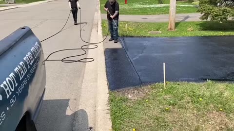A Little Heavy Rock Speed Sealing A Driveway For You - Just For Fun