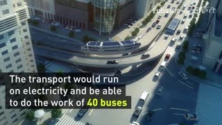 This new bus drives right over traffic jams