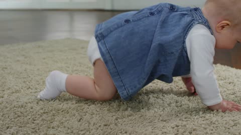 cute baby playing