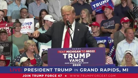 President Donald Trump & VP Nominee, Senator JD Vance in Grand Rapids, Michigan - 7/20/2024