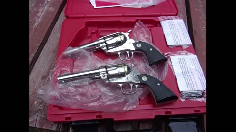 Ruger Vaqueros Stainless matched set NEW unboxing, and first test fires