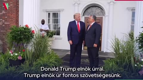 PM of Hungary Viktor Orbán shared a couple short videos of his meeting with DJT on Tuesday.