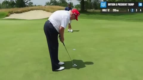 EPIC: Trump Makes LEGENDARY Shot While Playing With Golf Champ