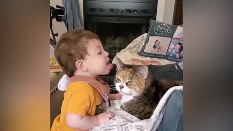 Cutest Babies Play With Cats 9