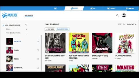 DC Universe -preview of Content & UI