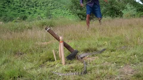 Primitive technology - Easy Snake Trap Using_ Axe Catch Big Snake in Hole snaketrap.mp4