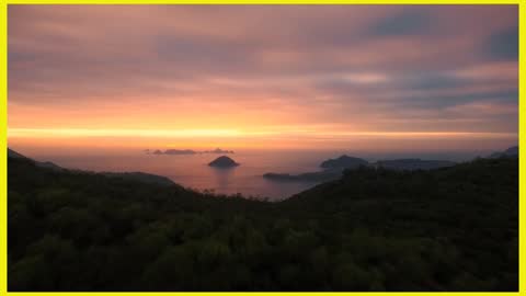 islands ocean sunrise landscape/