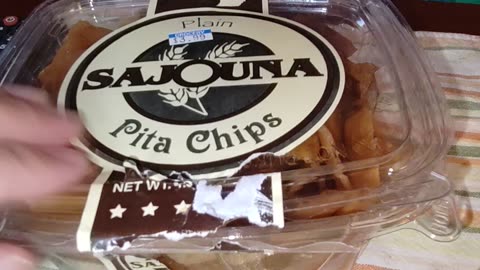 Eating Plain Sajouna Pita Chips, Dbn, MI, 7/2/24