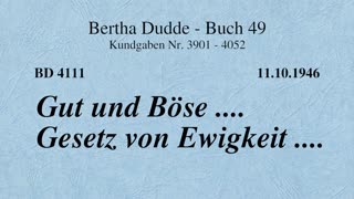 BD 3901 - GUT UND BÖSE .... GESETZ VON EWIGKEIT ....